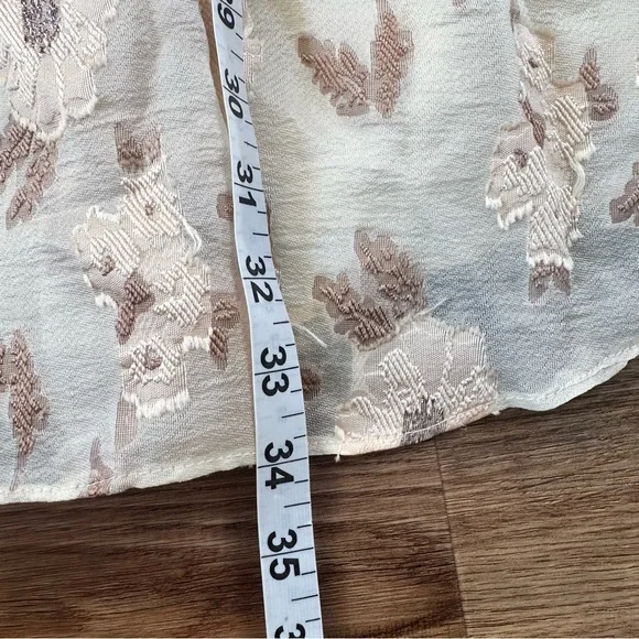 Storia Golden Floral Babydoll‎ Puff Sleeve Mini Dress Large Romantic Cottage NEW - Picture 16 of 16